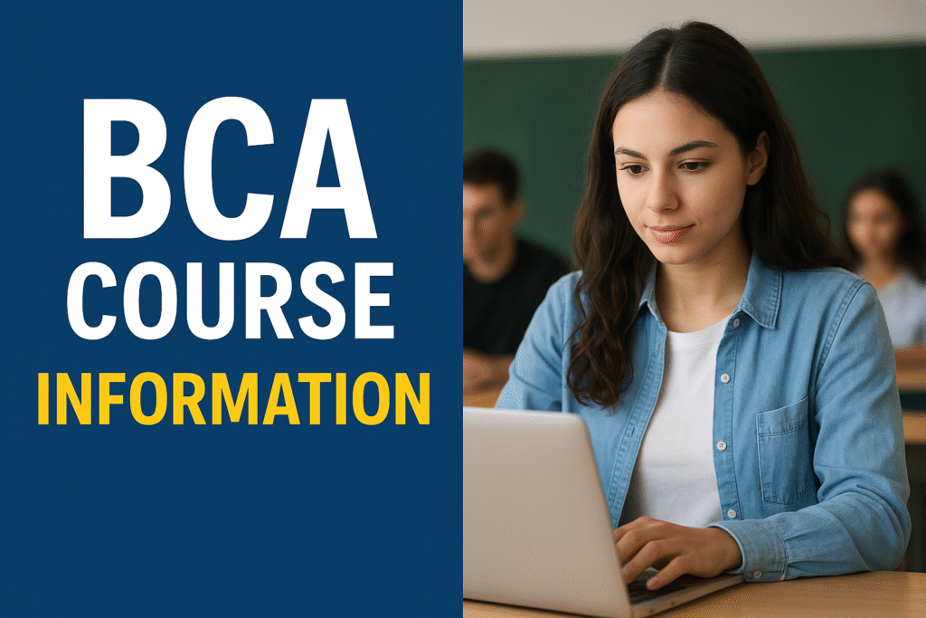 BCA course information showing computer applications, programming, and career opportunities for students.