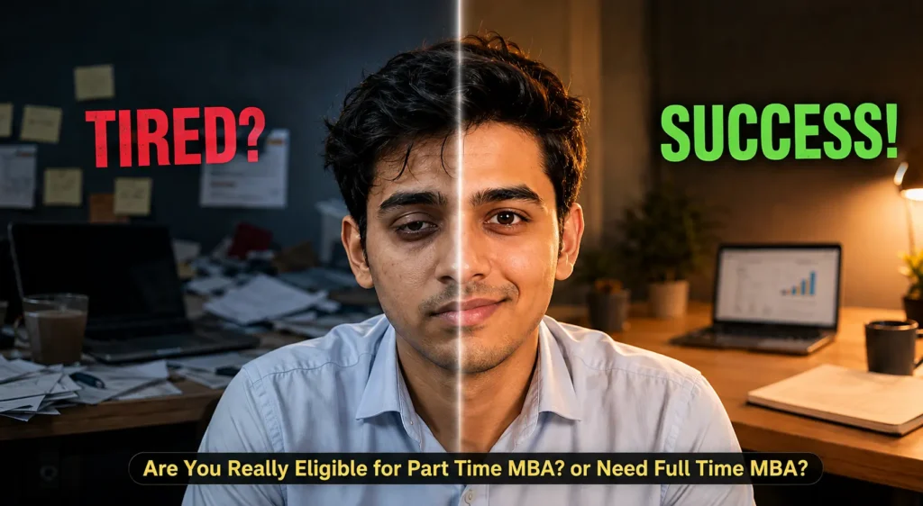 Part time MBA eligibility guide – confused Indian student asking if they qualify or need full time MBA